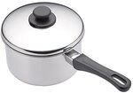 KitchenCraft Kochtopf mit Griff, Pfanne mit Deckel aus Edelstahl, Topfset Induktion,