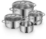 WMF Provence Plus Topfset Induktion 4-teilig, Kochtopf Set mit Glasdeckel, Cromargan