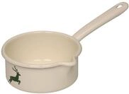 Riess, 0036-072, Stielkasserolle mit gro&szlig;em Ausguss &oslash; 14cm, HIRSCH GR&Uuml;N, Emaille,