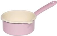 Riess, 0035-006, Stielkasserolle mit gro&szlig;em Ausguss &oslash; 12cm, BUNT PASTELL, Emaille,