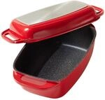 STONELINE Aluguss Br&auml;ter mit Deckel 40x22 cm, 5,8 L Br&auml;ter Induktion