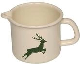 Riess, 0038-072, Schnabeltopf &oslash; 9cm, HIRSCH GR&Uuml;N, Beige, Emaille, Vol. (rec.): 0,5