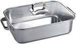 Bosch HEZ390011 Zubeh&ouml;r f&uuml;r Kochfelder, Br&auml;ter aus Edelstahl mit Glasdeckel, f&uuml;r