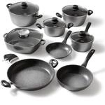 STONELINE Topfset Induktion, 13-teiliges Topfset mit Deckel 18/20/24/28/32 cm,