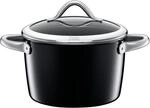 Silit Vitaliano Nero Kochtopf gro&szlig; 22cm, Glasdeckel, Fleischtopf Induktion 4,7l,