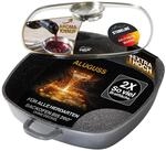 STONELINE Servierpfanne Eckig 32 cm, Pfanne Induktion mit Deckel, Aroma Funktion,