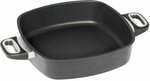 AMT Gastroguss Eckpfanne 28 x 28 cm, 7 cm hoch, Br&auml;ter mit Seitengriffen, nicht
