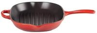 LE CREUSET Signature Ovale Grillpfanne aus Gusseisen, mit Hilfsgriff und zwei