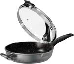STONELINE FUTURE Schmorpfanne 28 cm, 3,4 L, Pfanne Hoher Rand mit Sieb Deckel,
