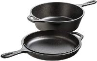 Lodge Kombi-Topf / Marmitout mit Bratpfanne als Deckel, 3.2 QUART/ 3 Liter