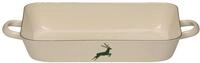 Riess, 0046-072, Bratpfanne 33x20cm, HIRSCH GR&Uuml;N, Emaille, Vol. (rec.): 2,7...
