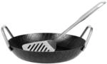 GR&Auml;WE F400 Schmiedeeiserne Servierpfanne, &Oslash; 24 cm, Eisenpfanne mit Wender