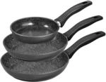 STONELINE Pfannenset 3 teilig, 16/20/24 cm, Antihaft beschichtete Pfanne mit echten
