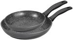 STONELINE Pfannenset 2 teilig, 24/28 cm, Antihaft beschichtete Pfanne mit echten