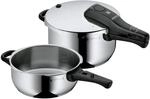 WMF Perfect Schnellkochtopf Set Induktion 2-teilig, Dampfkochtopf 4,5l + 3l,...