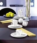 Seltmann 001.706985 Weiden Trio Porzellan Kaffeeservice-Set, Rund mit Pr&auml;gungen,