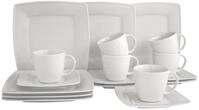 CreaTable, 12207, Serie Victoria weiss, 18-teiliges Geschirrset f&uuml;r 6 Personen,