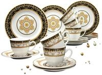 Creatable, 15085, Serie Majestosa schwarz, 18-teiliges Geschirrset f&uuml;r 6...