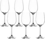 Leonardo Ciao+ Wei&szlig;wein-Gl&auml;ser 6er Set, Wei&szlig;wein-Kelche mit gezogenem Stiel,