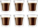 Bodum Canteen Gl&auml;ser-Set (Doppelwandig, 0,1 liters) transparent, 6 St&uuml;ck (1er Pack)