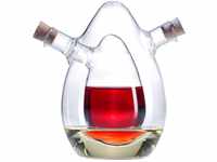 Rosenstein & Söhne Ölflasche: 2in1-Essig- und Öl-Spender aus Glas (Olivenöl