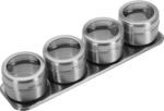 Westmark Gew&uuml;rzdosen-Set/Gew&uuml;rzboard, 5-teilig, mit 4 Edelstahldosen &oslash; 6,5 cm,