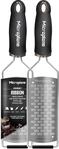 Microplane 2-Wege-Schneide Reibe Edelstahl Schwarz aus der Gourmet Serie f&uuml;r