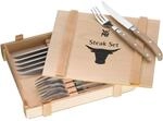WMF Ranch Steakbesteck 12-teilig, Besteck Set 6 Personen, Steakmesser Set mit Gabel,