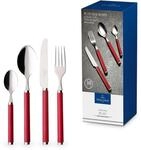 Villeroy & Boch - Play! Red Roses Tafelbesteck Set 30 teilig Rot, Sp&uuml;lmaschinenfest,