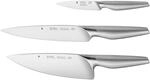 WMF Chef's Edition Messerset 3teilig, Made in Germany, 3 Messer geschmiedet,