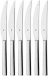 WMF Nuova Steakmesser Set 6 teilig, 23 cm, Pizzamesser aus Cromargan Edelstahl