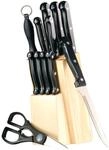 Esmeyer 291-081 12-teiliges Messerset ORION mit Holz-Block, durchgehendes Metall aus