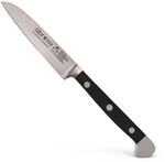 G&uuml;de Solingen - Gem&uuml;semesser geschmiedet, 9 cm, POM schwarz, ALPHA, Doppelkropf,