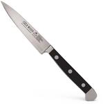 G&Uuml;DE Solingen - Spickmesser geschmiedet, 10 cm, POM schwarz, ALPHA, Office Messer,