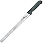 Victorinox, coltello da salmone Fibrox con lama alveolata in acciaio inox, nero,