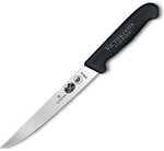 Victorinox Fibrox Tranchiermesser, Swiss Made, 18cm, Gerade und Schmale Klinge,