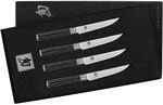 KAI Shun Classic japanisches Steakmesser 4er Set 12 cm Klingenl&auml;nge - Damastmesser