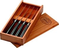 R&Ouml;SLE Steakmesser-Set 4-tlg., Hochwertige Steakmesser mit scharf geschliffener