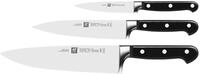 ZWILLING Professional S Messer-Set 3-teilig, Rostfreier Spezialstahl, Schwarz, Made