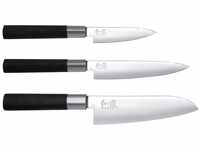 Kai Wasabi Black Messer-Set 3tlg, Allzweckmesser 10 cm, Allzweckmesser 15 cm und