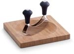 Zeller 25295 Kr&auml;uterbrett mit Wiegemesser, Bambus, ca. 20 x 20 x 2 cm,