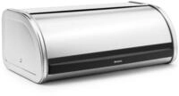 Brabantia Rollbrotkasten (matter Stahl), gro&szlig;er Brotkasten mit flacher Oberseite,