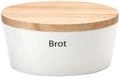 Continenta 3931 Brottopf oval mit Holzdeckel, gefr&auml;ste Kanten, R&uuml;ckseite als