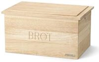 Continenta Brotkasten mit Deckel aus Gummibaumholz, Holz-Brotbox, Gr&ouml;&szlig;e: 34,5...