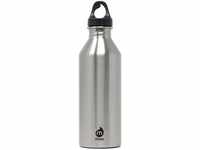 Mizu Trinkflasche M8 Stainless and Loop Cap, Silver, 800 ml