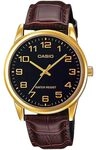 CASIO Herren-Armbanduhr Analog Quarz Leder MTP-V001GL-1