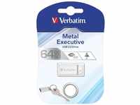 Verbatim Executive USB-Stick aus Metall 64 GB, USB 2.0, USB Speicherstick, für