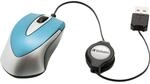 Verbatim Go Mini USB optische Travel Maus mit Kabeleinzug - caribbean blau