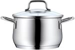 WMF Brilliant Kochtopf klein 16cm, Glasdeckel, Fleischtopf Induktion 2l, Cromargan