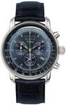 Zeppelin 100 Years Herren Uhr analog Schweizer Quarzwerk mit Leder Armband 7680-3